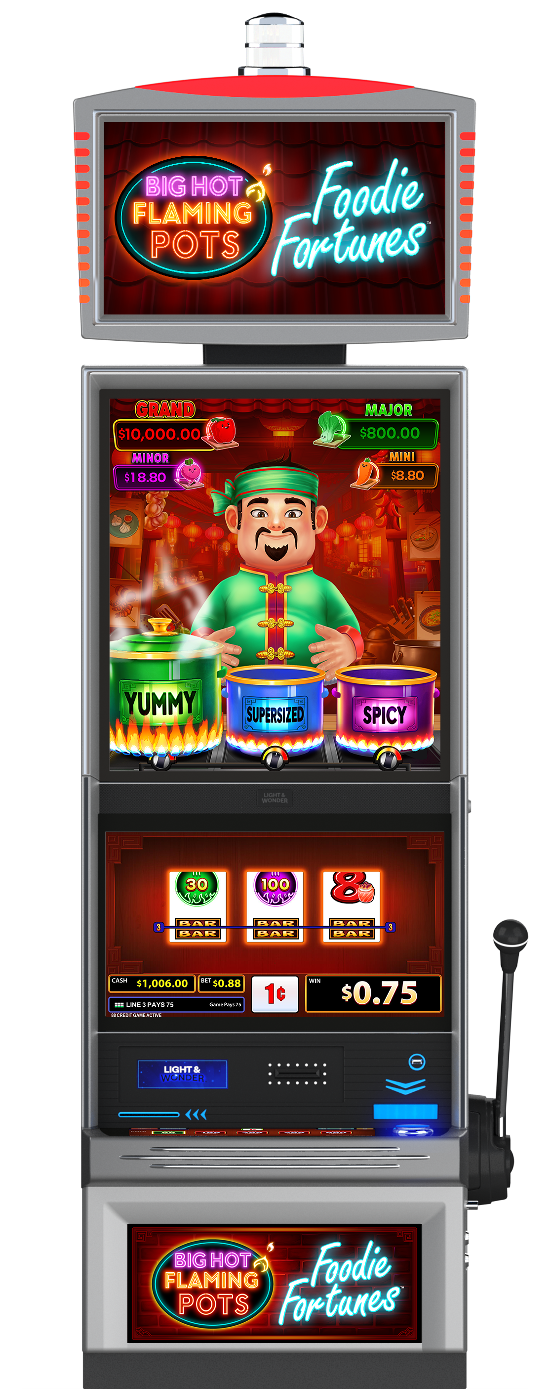 Big Hot Flaming Pots - Foodie Fortunes Cabinet